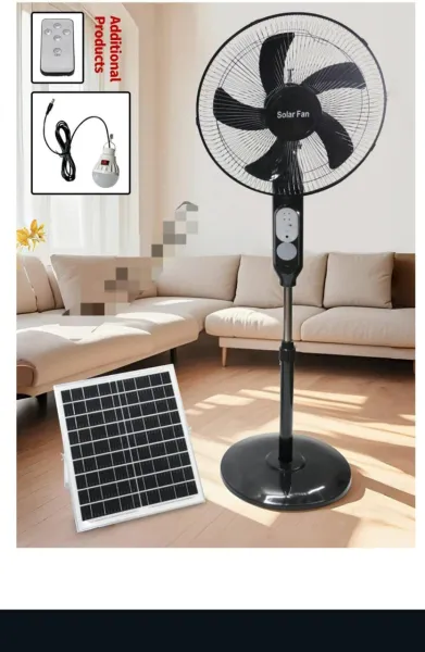 Rechargeable Fan with bulb and remote