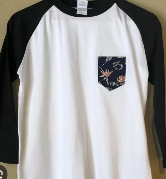 Unisex  white and blue top