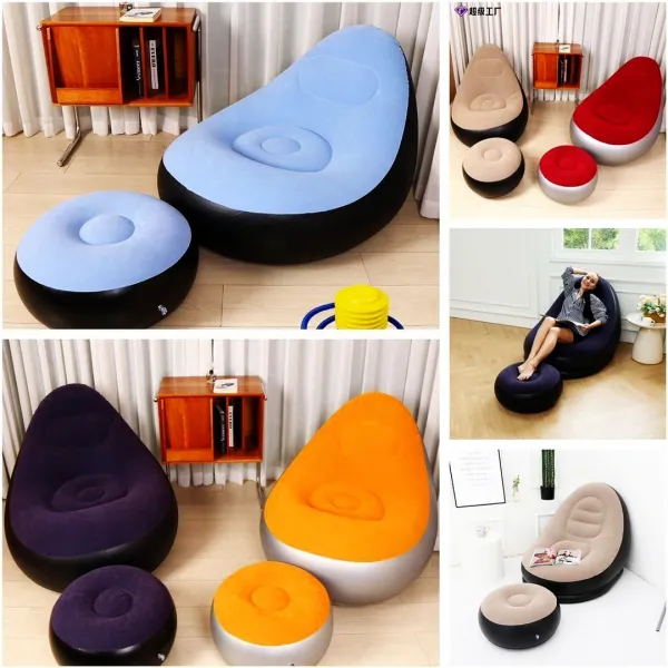 Inflatable Lounge Chair With Pumping Machines