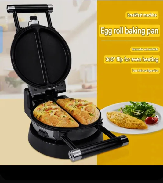 Single Egg Roll Baking Pan Waffle Machine