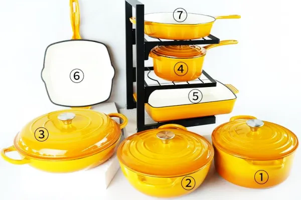 Enamel Cast Iron 7in1 Pot