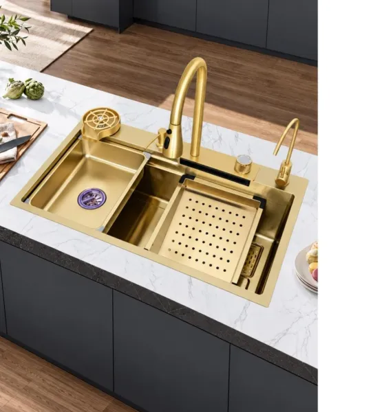 Golden Modern Kitchen sink