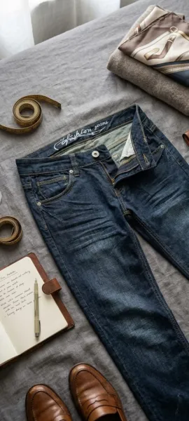 Children blue jeans
