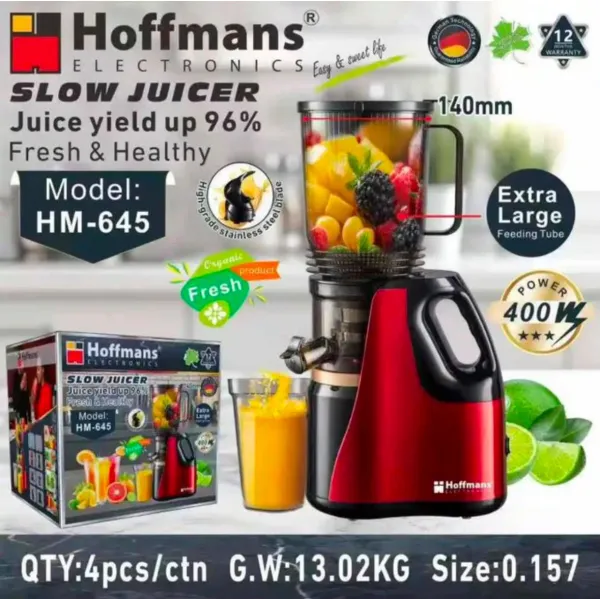 Hoffmans High-Quality Juicer — Brand New