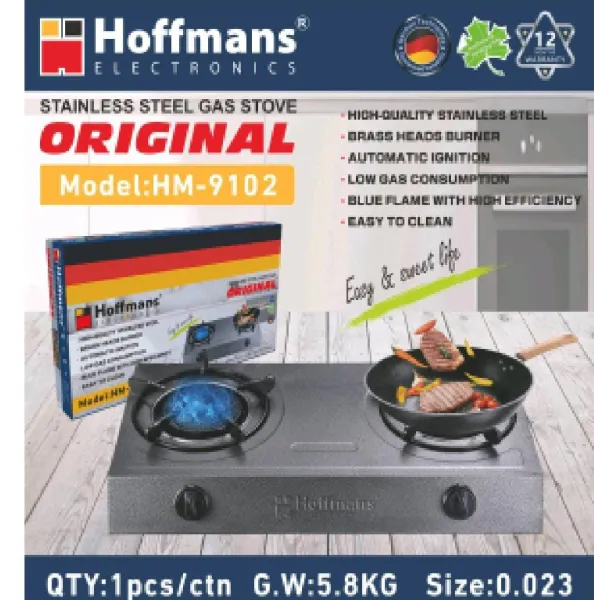 2-Face Table Gas Burner — Brand New